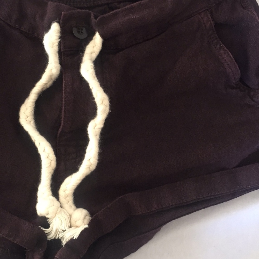 Purple shorts w/ braided strings